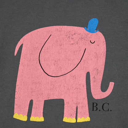 儿童灰色印花棉T恤