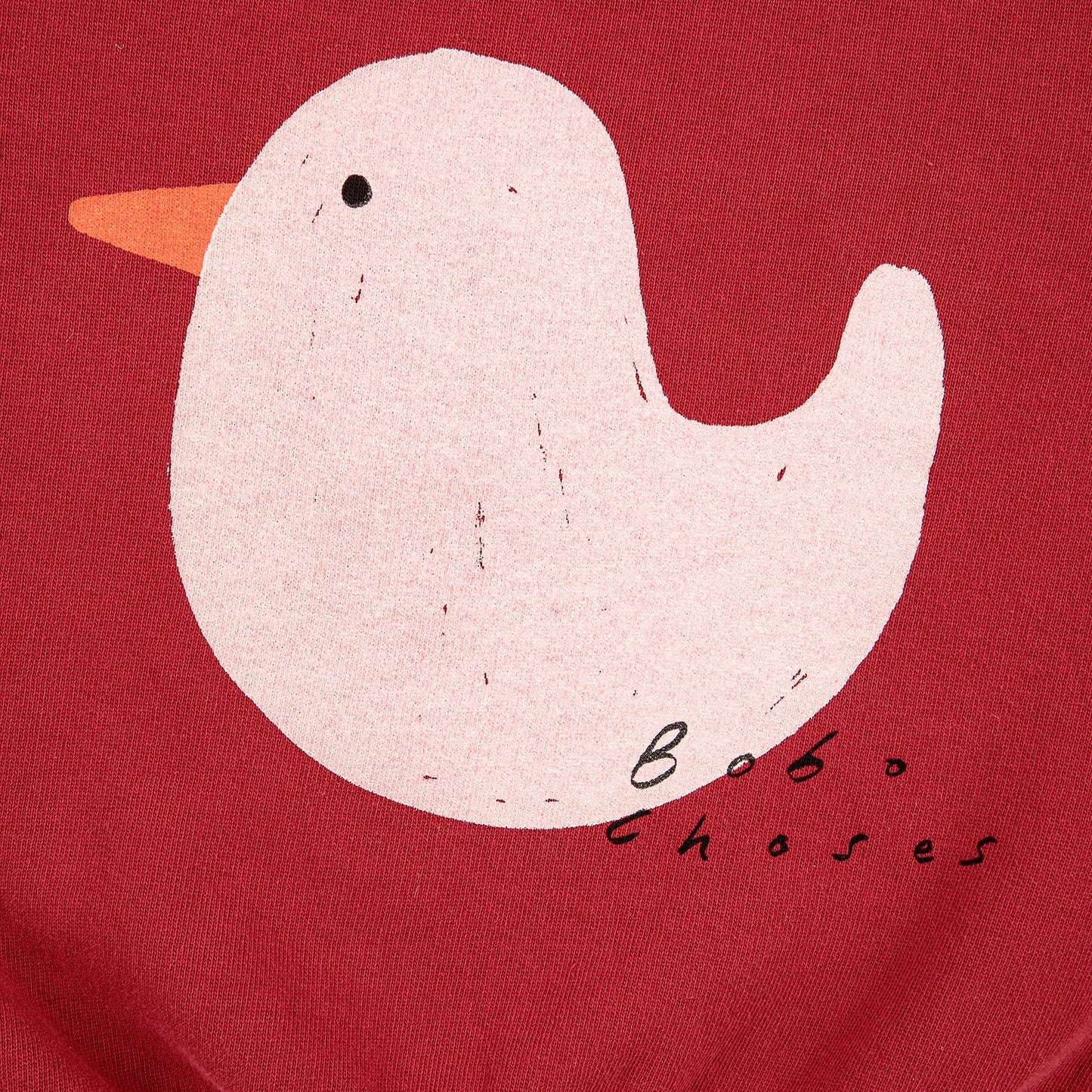 儿童红色印花棉卫衣