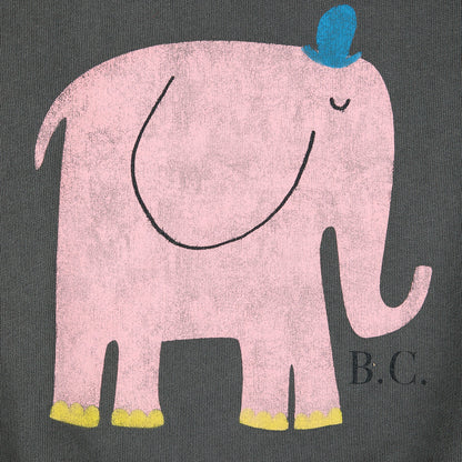 儿童灰色印花棉卫衣