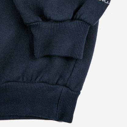 儿童藏青色Logo棉卫衣