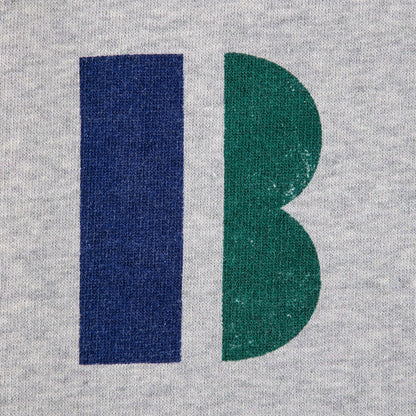 儿童灰色Logo棉长裤