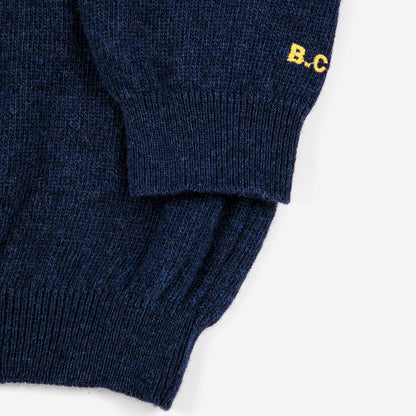 儿童藏青色鸭羊毛毛衣