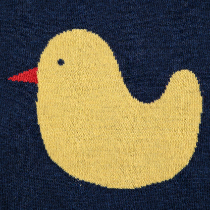 儿童藏青色鸭羊毛毛衣