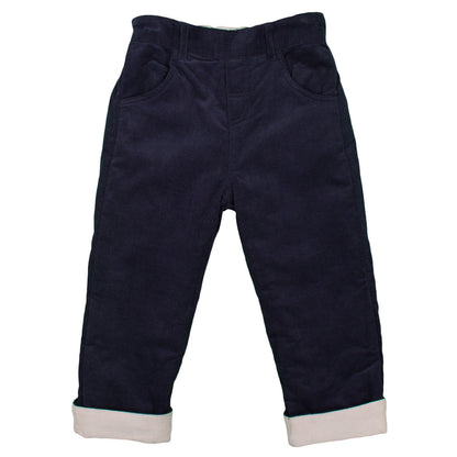 Baby Boys Navy Blue  Reversible Pants