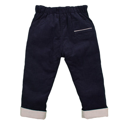 Baby Boys Navy Blue  Reversible Pants