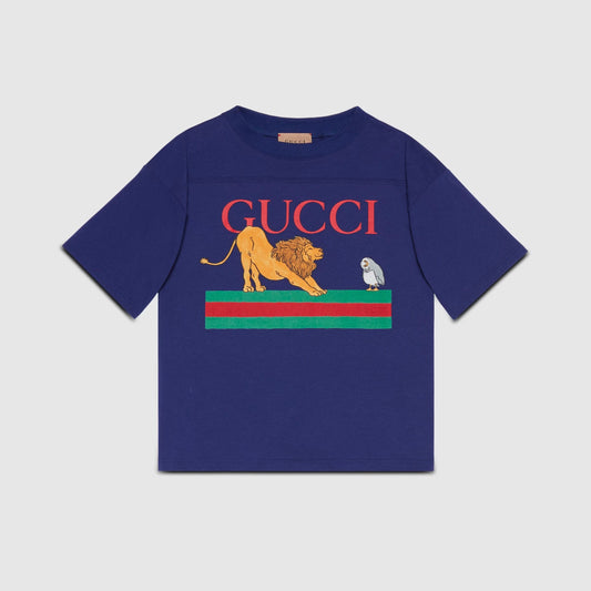 儿童蓝色Logo棉T恤