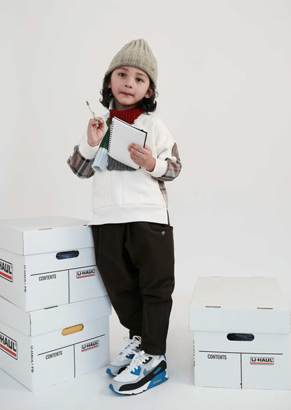 儿童白色棉卫衣