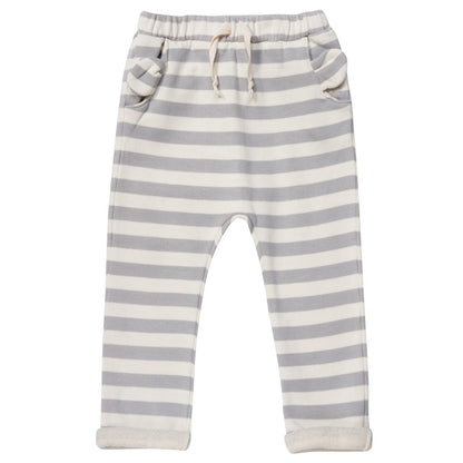 Baby Boys White&Grey Stripe Ear Pockets Trousers