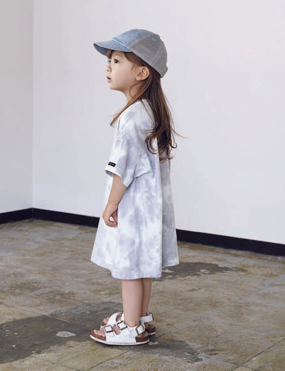 女童白色棉连衣裙