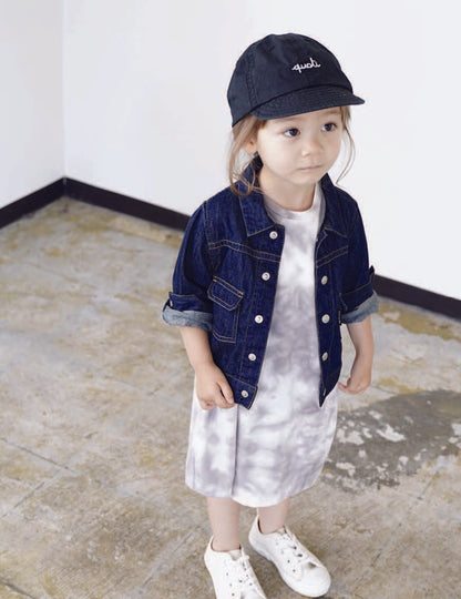 女童白色棉连衣裙