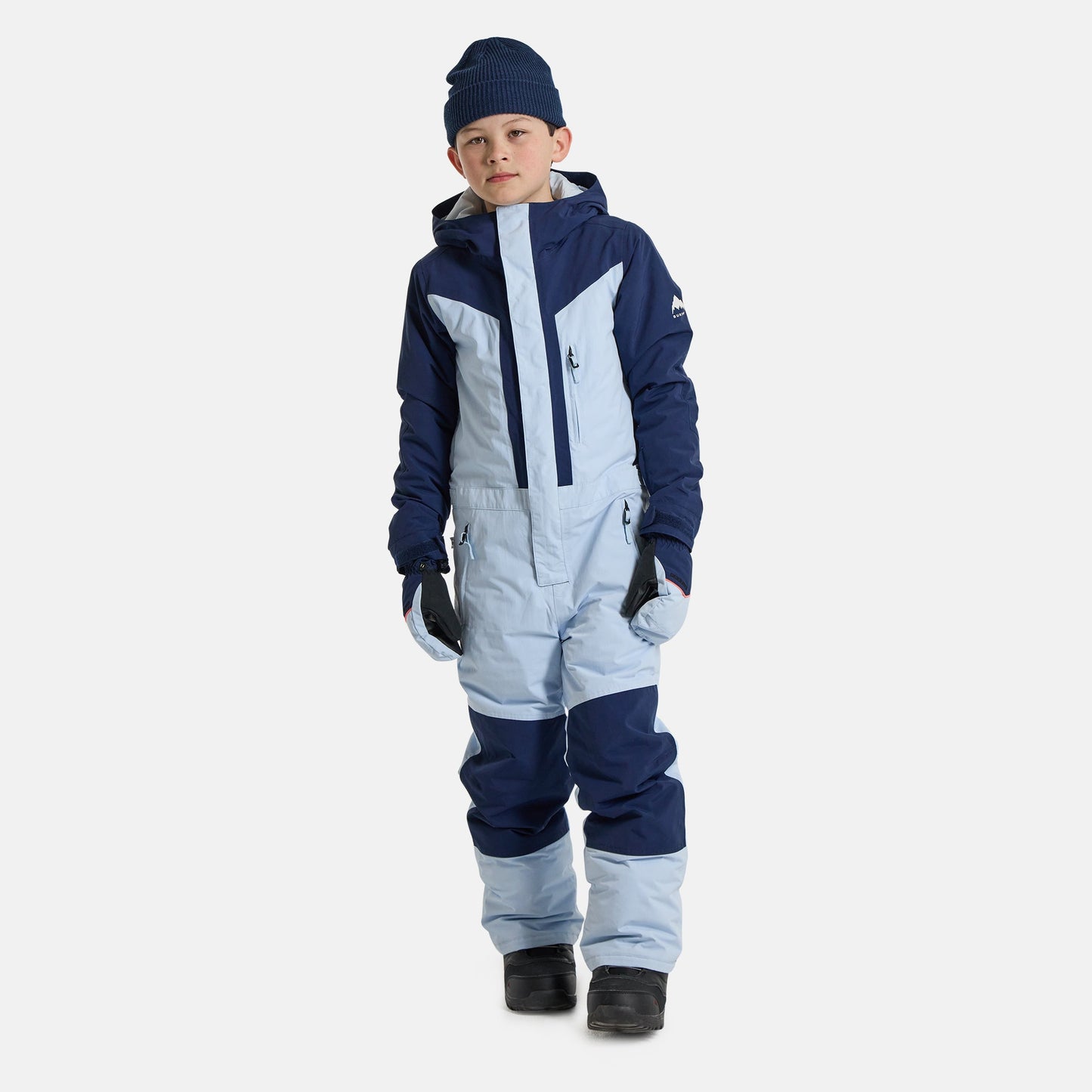 儿童蓝色连体滑雪服