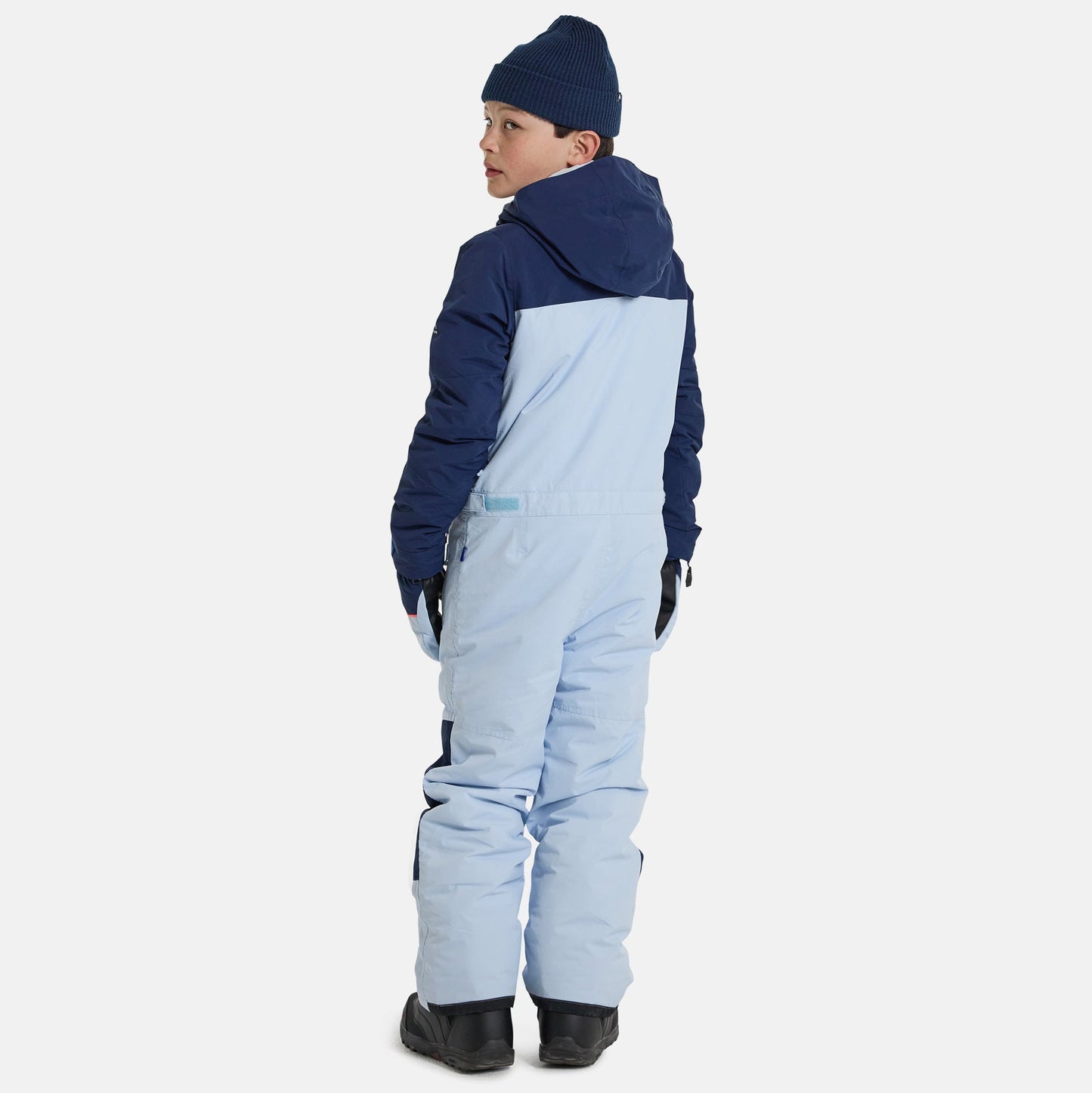 儿童蓝色连体滑雪服