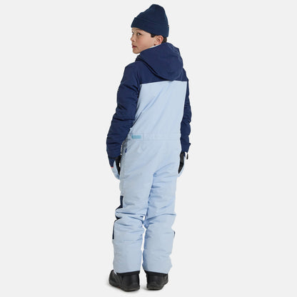 儿童蓝色连体滑雪服