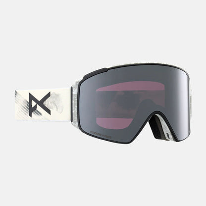 白色滑雪镜&面罩套装(ANON M4S 柱面镜)