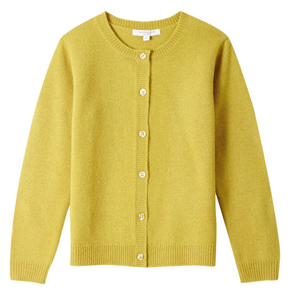 Boys&Girls Yellow Knitted Wool Greenwood Cardigan