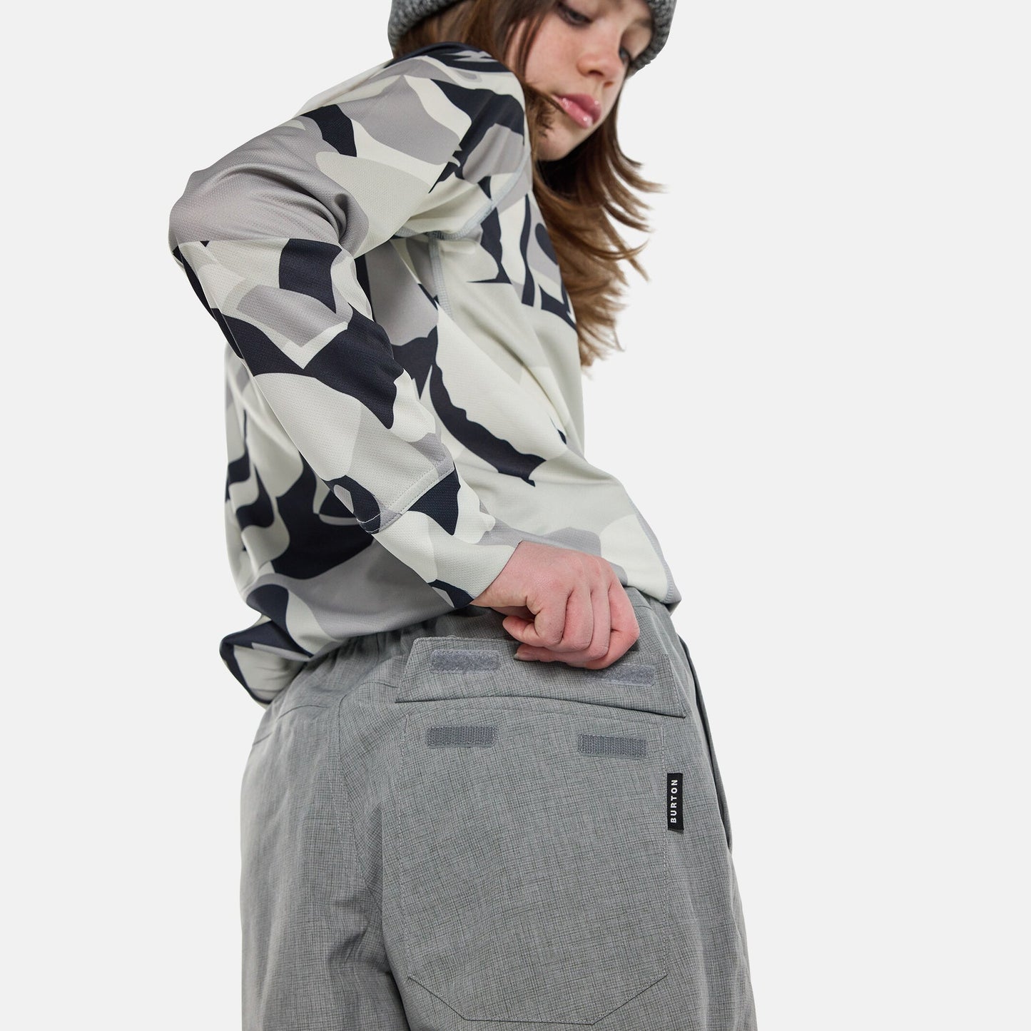 儿童灰色滑雪裤