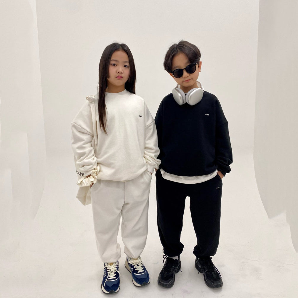 儿童黑色棉套装