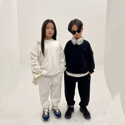 儿童黑色棉套装