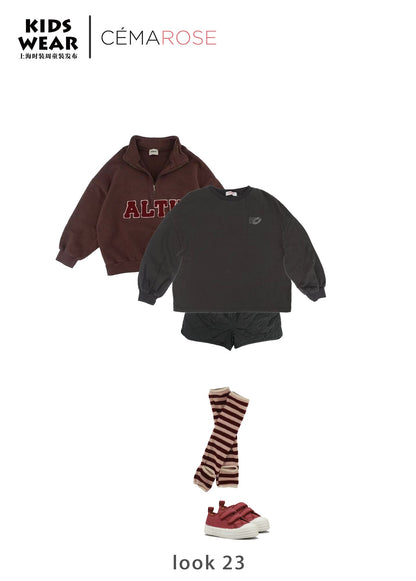 儿童木炭色棉T恤