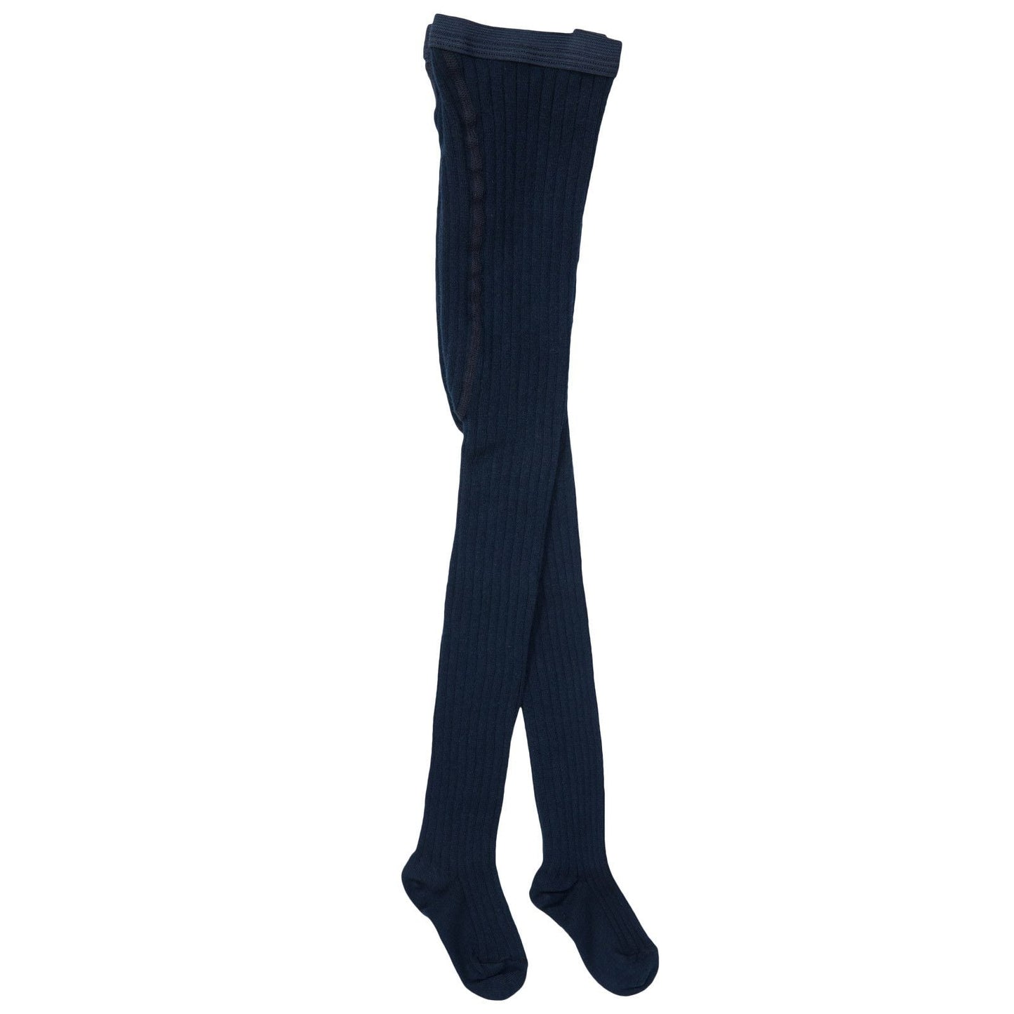 Girls Black Knitted Ribben  Tights