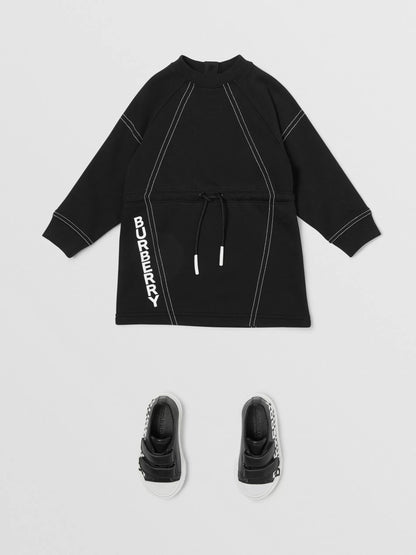 Girls Black Cotton Dress