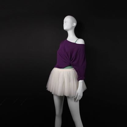 女童紫色芭蕾舞T恤