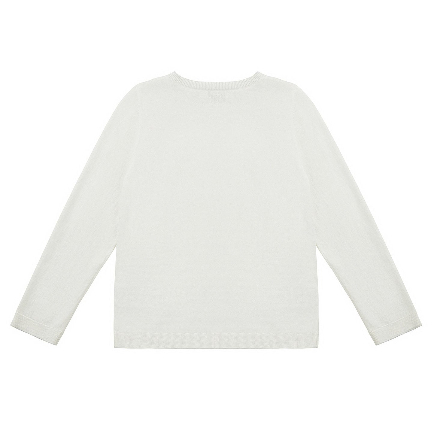 Girls White Cherry Logo Cardigan