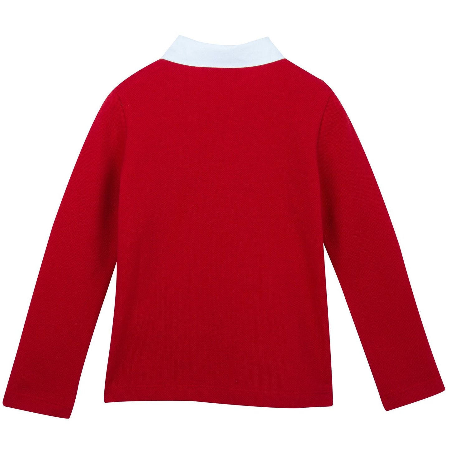 Girls Red Monster Long Sleeve Contton Polo Shirt