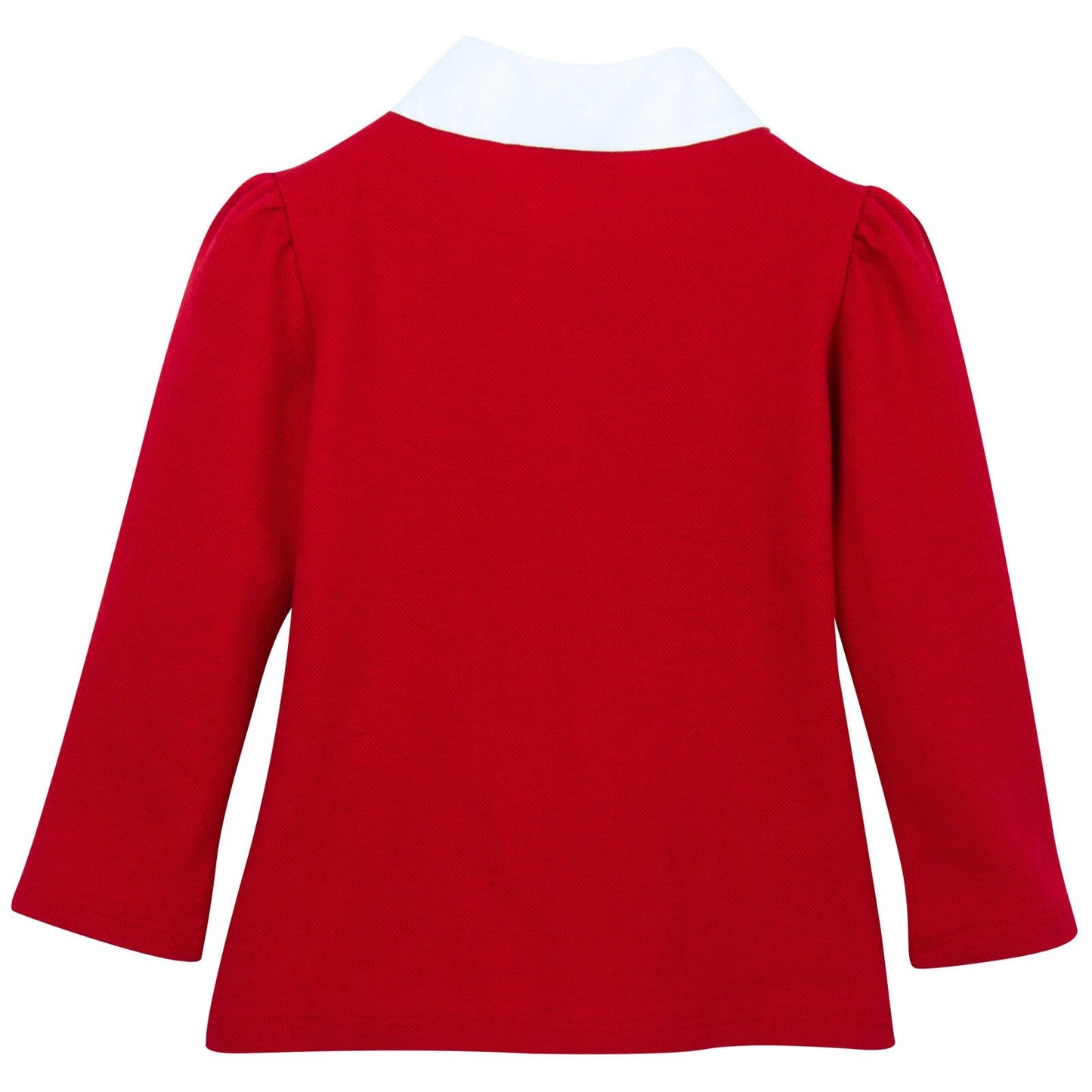 Baby Girls Red Monster Long Sleeve Polo Shirt