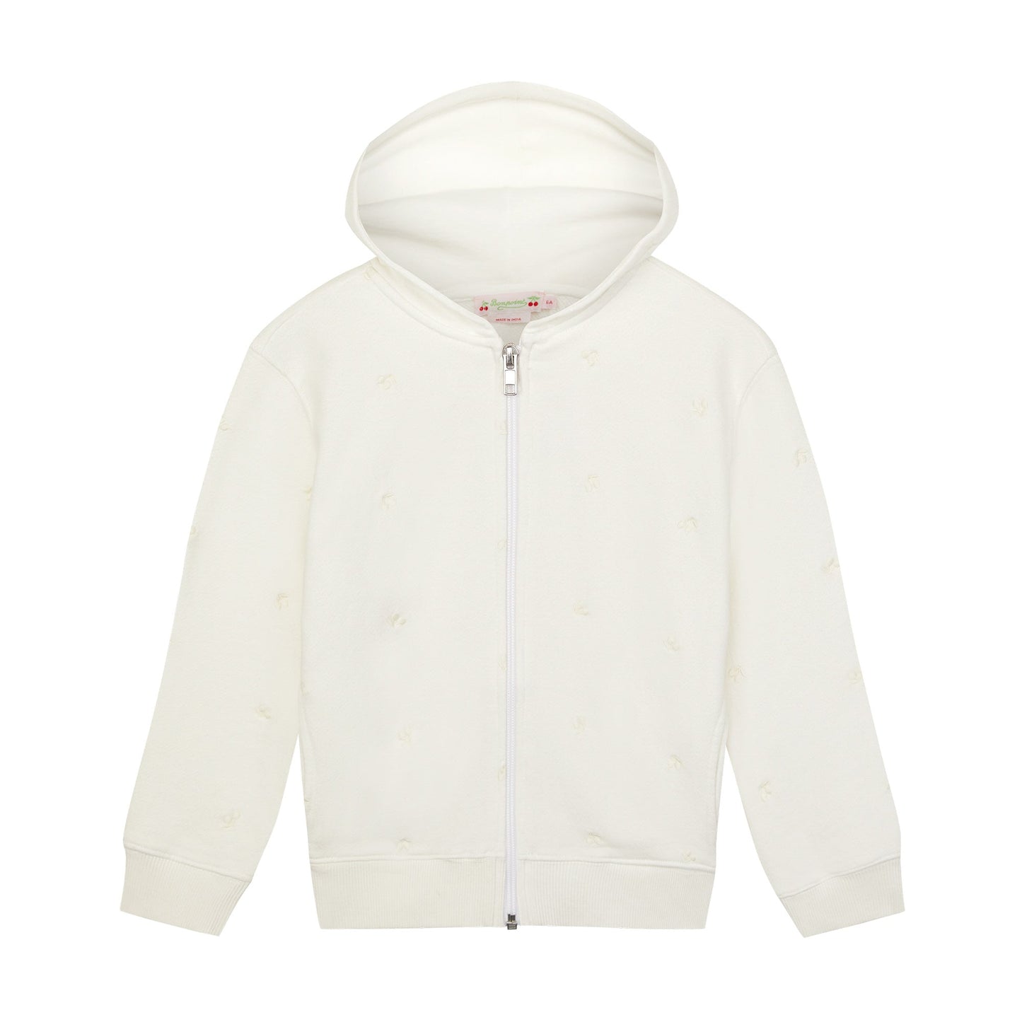 女士白色拉链上衣