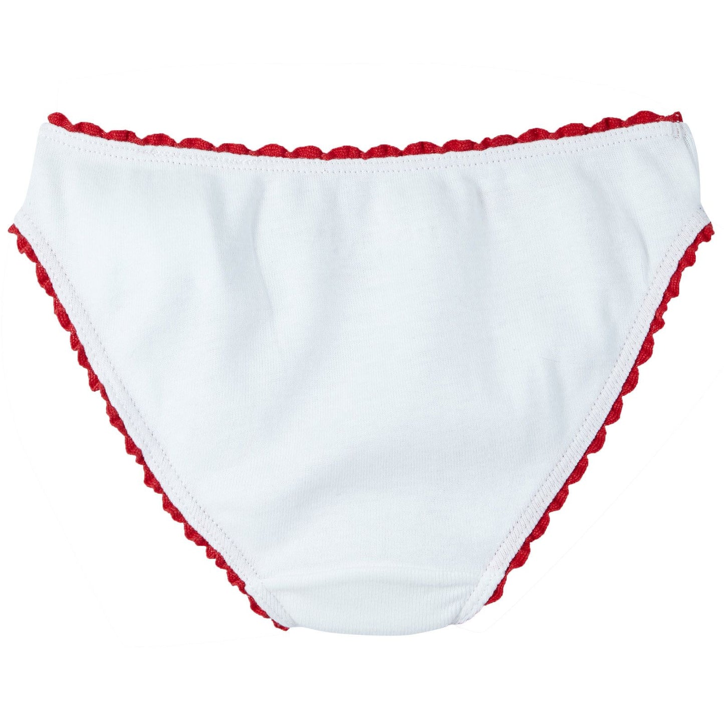 Girls White Organic Cotton Printed Knickers&Vest