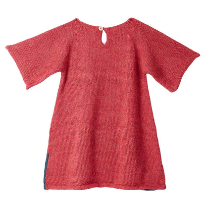 Baby Girls Red Alpaga Wool Zoe Dress