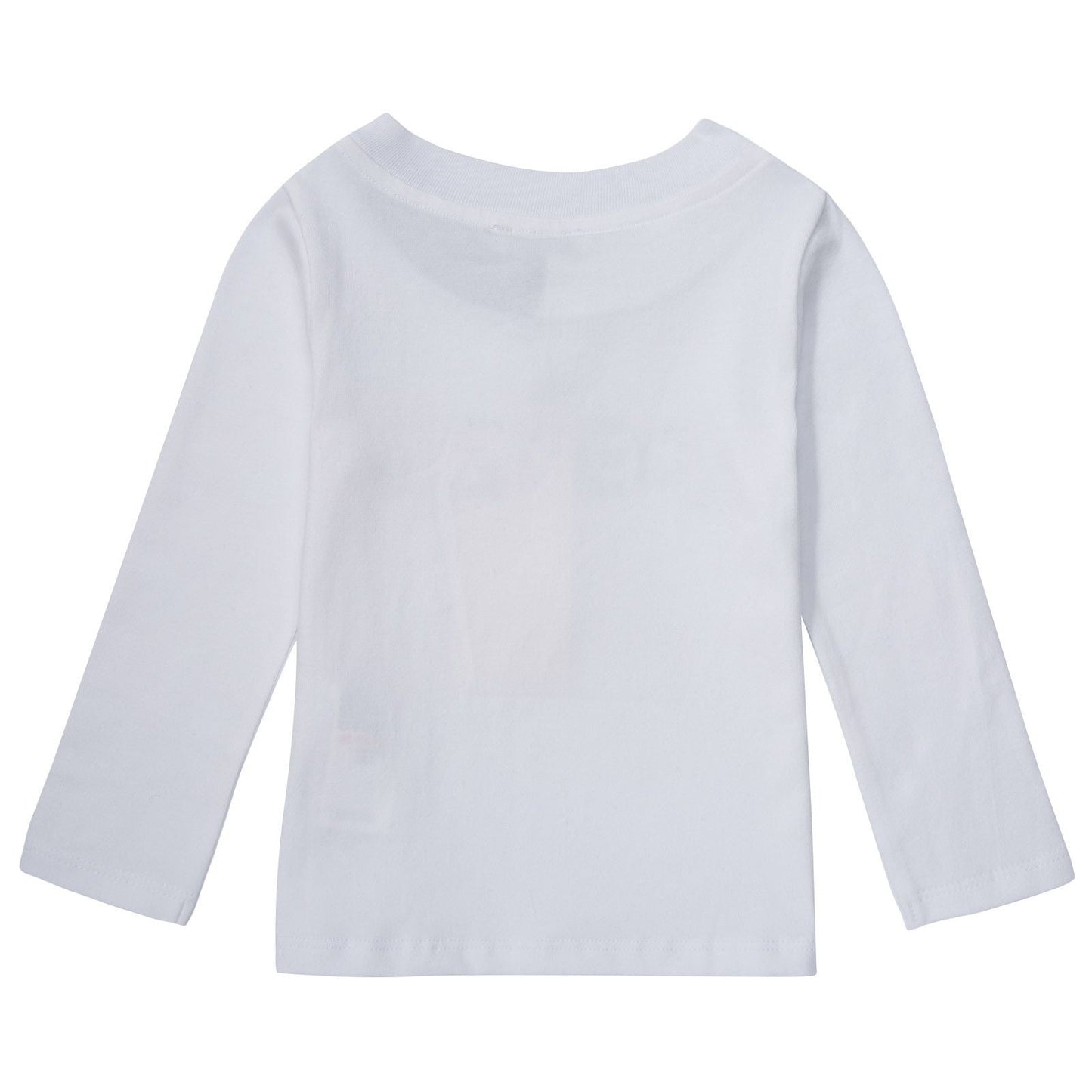 Girls White Cotton Jersey T-Shirt With Black&White Collar