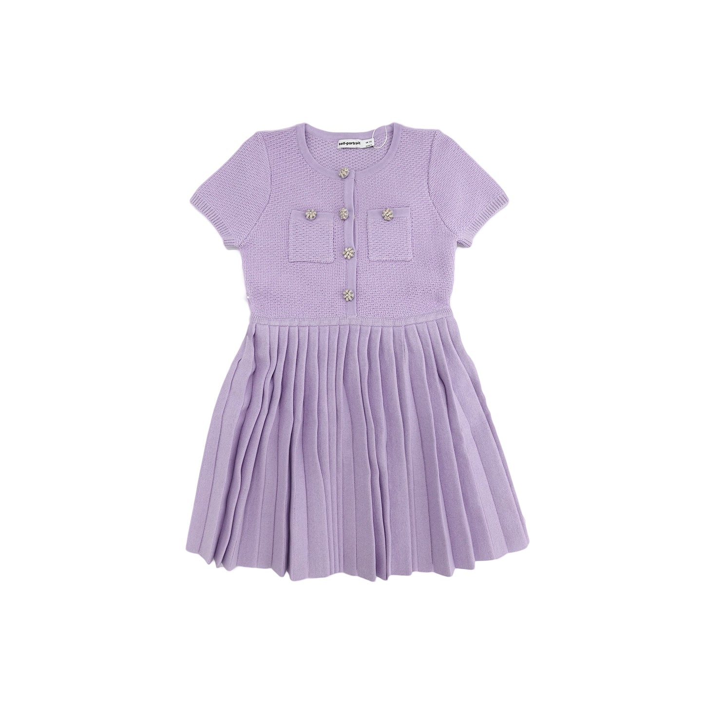 女童紫色连衣裙