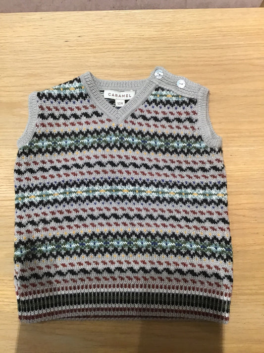 婴儿灰色混纺羊驼毛背心