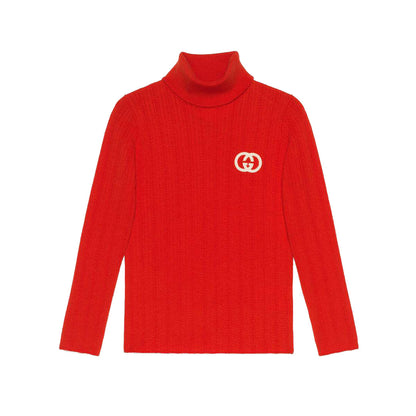 Girls Red GG Wool Jumper