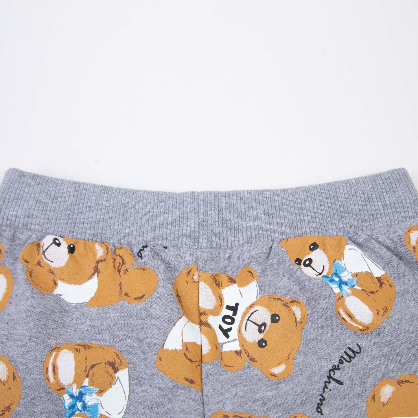 婴儿灰色印花棉长裤