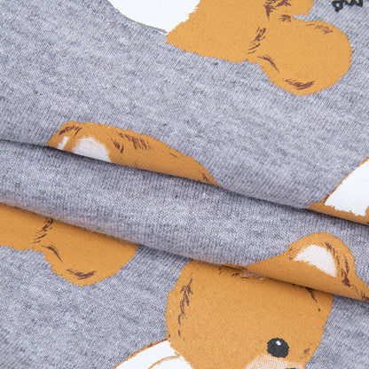 婴儿灰色印花棉长裤