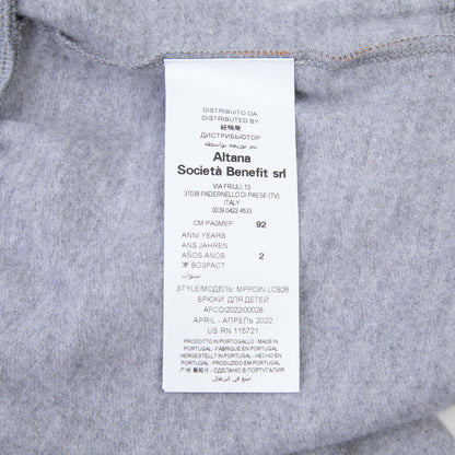 婴儿灰色印花棉长裤