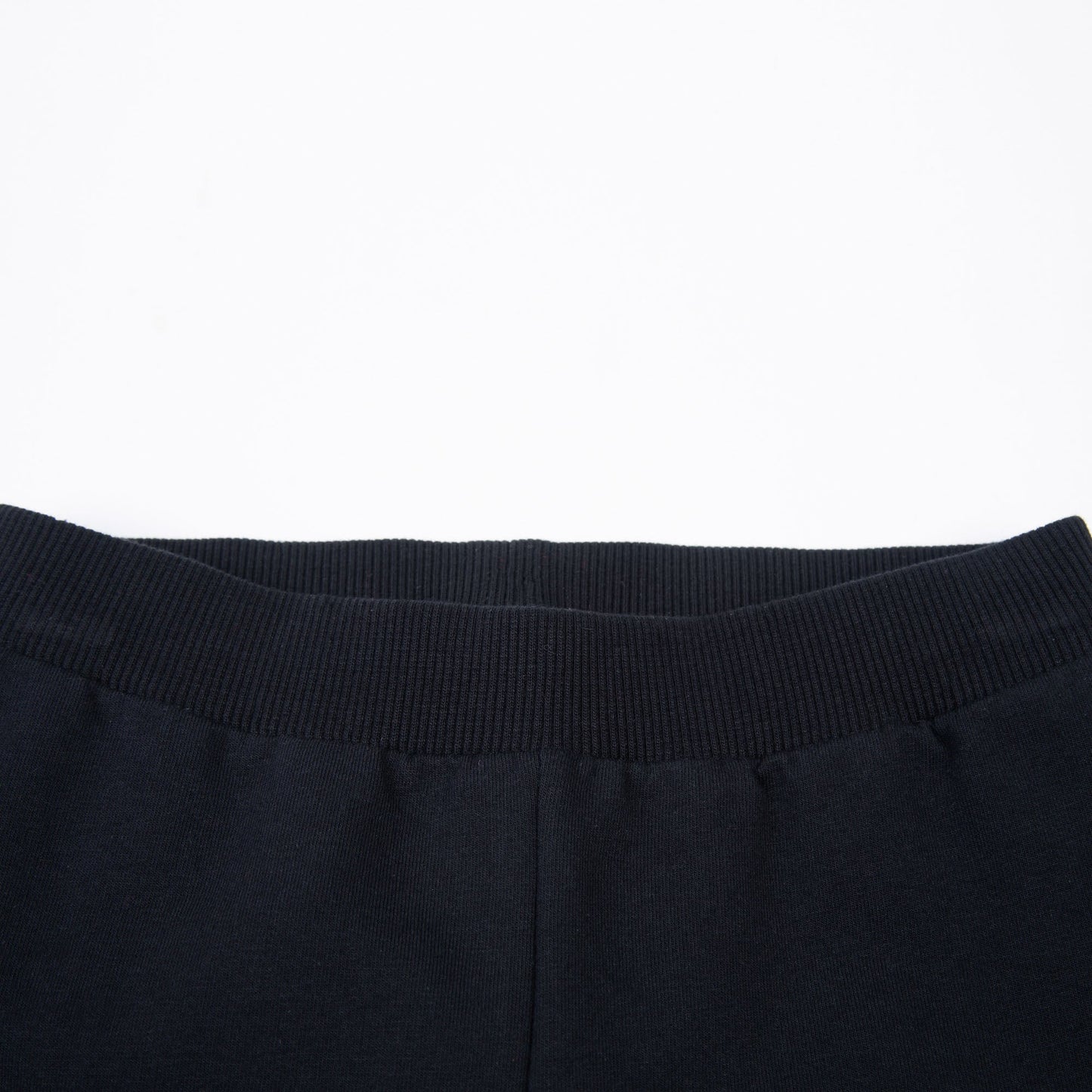 婴儿黑色Logo棉长裤