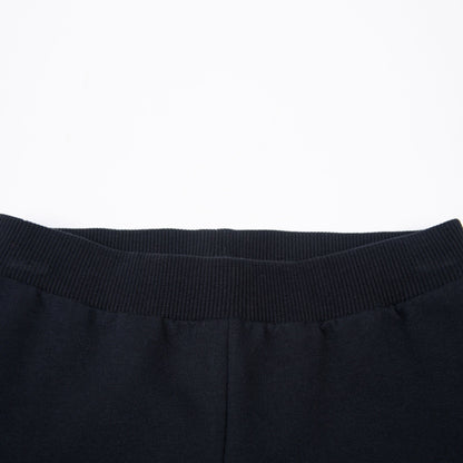 婴儿黑色Logo棉长裤