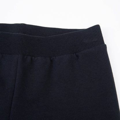 婴儿黑色Logo棉长裤