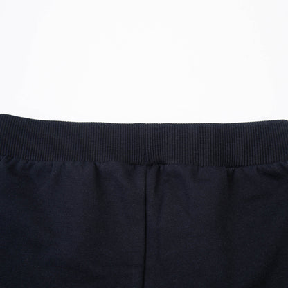 婴儿黑色Logo棉长裤