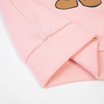 婴儿粉色Logo棉卫衣