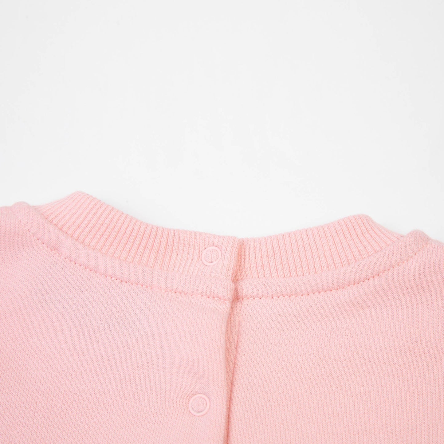 婴儿粉色Logo棉卫衣