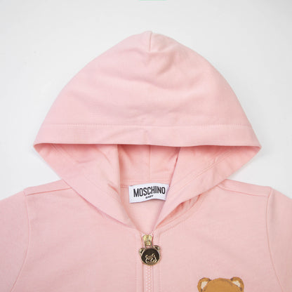 婴儿粉色拉链上衣