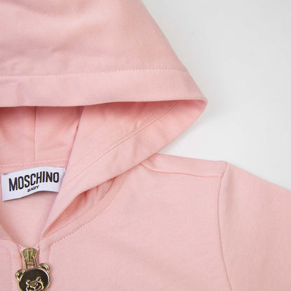 婴儿粉色拉链上衣