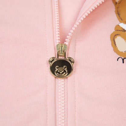 婴儿粉色拉链上衣