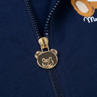 婴儿藏青色拉链上衣