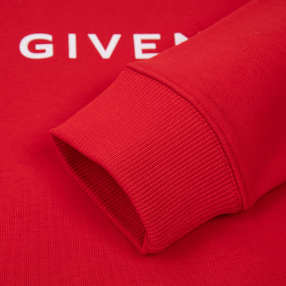 男童红色Logo棉卫衣